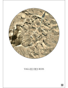 Affiche Vallee Des Rois – Poster vue satellite 1km Couleur | Gravura – Fond clair
