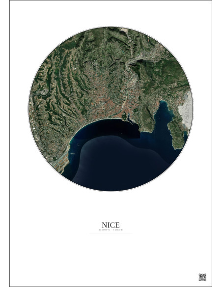 Nice Satellite View Poster 6km Color | Gravura – Light background
