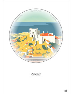 Affiche Luanda – Poster illustration vintage – National Museum Of Slavery | Gravura – Fond clair
