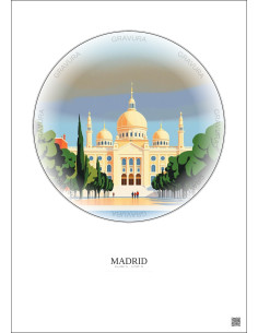 Affiche Madrid – Poster illustration vintage – Madrid | Gravura – Fond clair