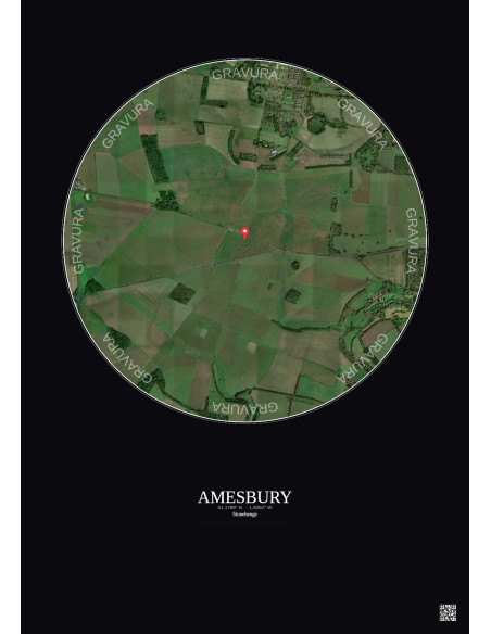 Amesbury - Custom Satellite View 2.5 km · Color · Dark background