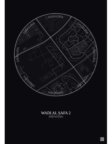 Wadi Al Safa 2 - Carte de ville personnalisée 2.5 km · Fond foncé