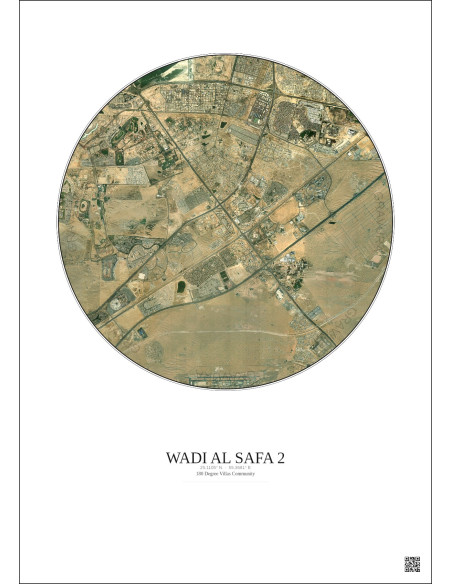 Wadi Al Safa 2 - Custom Satellite View 10 km · Color · Light background