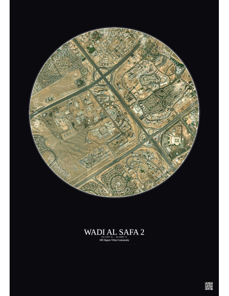 Wadi Al Safa 2 - Custom Satellite View 2.5 km · Color · Dark background