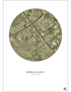 Wadi Al Safa 2 - Custom Satellite View 2.5 km · Color · Light background