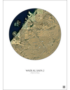 Wadi Al Safa 2 - Custom Satellite View 30 km · Color · Light background