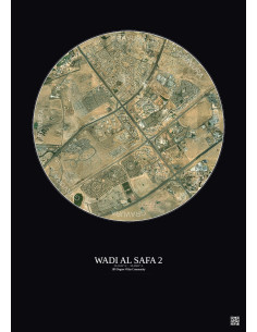 Wadi Al Safa 2 - Vue satellite personnalisée 5 km · Couleur · Fond foncé