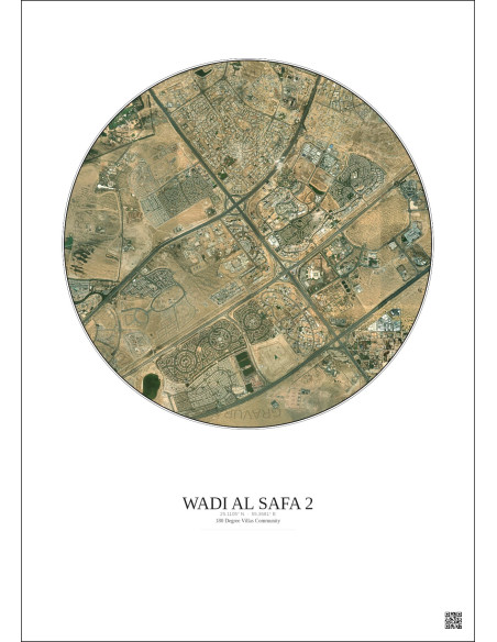 Wadi Al Safa 2 - Vue satellite personnalisée 5 km · Couleur · Fond clair
