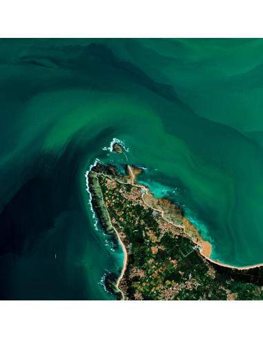 L'Île d'Oléron — Poster Satellitaire · Gravura