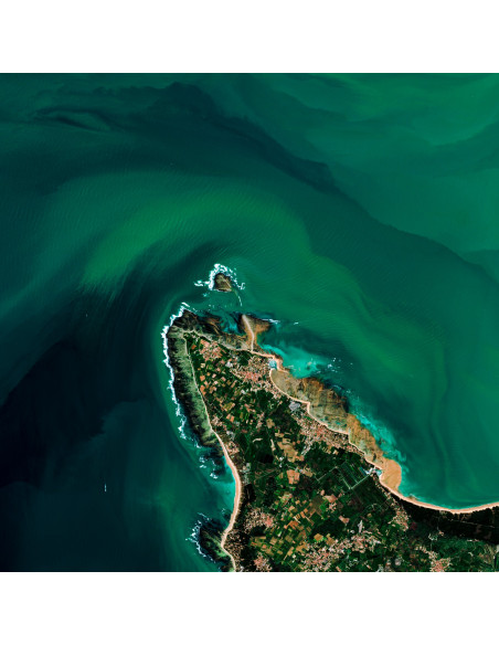 L'Île d'Oléron — Poster Satellitaire · Gravura