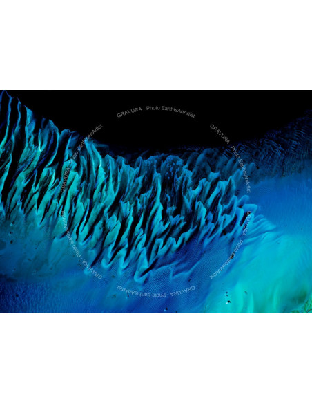 Les Bahamas — Poster Satellitaire Premium · Gravura