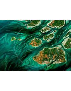 Îles de Guinée-Bissau — Poster Satellitaire · Gravura