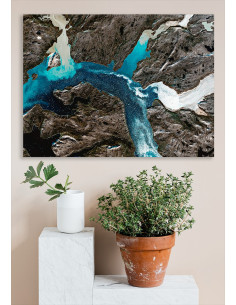 Glaciers du Groenland — Poster Satellitaire · Gravura 2