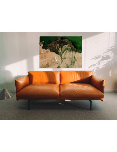 Mongolie — Poster Satellitaire · Gravura