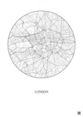 Affiche London – Poster carte de ville | Gravura – Fond clair