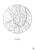 Affiche Madrid – Poster carte de ville | Gravura – Fond clair