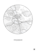 Affiche Stockholm – Poster carte de ville | Gravura – Fond clair