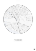 Affiche Stockholm – Poster carte de ville | Gravura – Fond clair