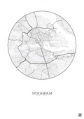 Affiche Stockholm – Poster carte de ville | Gravura – Fond clair
