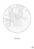Affiche Helsinki – Poster carte de ville | Gravura – Fond clair