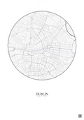 Affiche Dublin – Poster carte de ville | Gravura – Fond clair