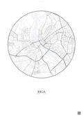 Affiche Riga – Poster carte de ville | Gravura – Fond clair