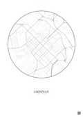 Affiche Chisinau – Poster carte de ville | Gravura – Fond clair