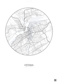 Affiche Ottawa – Poster carte de ville | Gravura – Fond clair