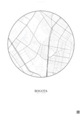 Affiche Bogota – Poster carte de ville | Gravura – Fond clair