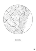 Affiche Bogota – Poster carte de ville | Gravura – Fond clair
