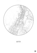 Affiche Quito – Poster carte de ville | Gravura – Fond clair