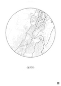 Affiche Quito – Poster carte de ville | Gravura – Fond clair