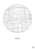 Affiche Beijing – Poster carte de ville | Gravura – Fond clair