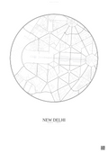 Affiche New Delhi – Poster carte de ville | Gravura – Fond clair