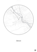 Affiche Tbilisi – Poster carte de ville | Gravura – Fond clair
