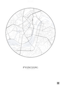 Affiche P Yongyang – Poster carte de ville | Gravura – Fond clair