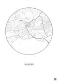 Affiche Nairobi – Poster carte de ville | Gravura – Fond clair
