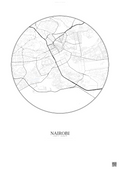 Affiche Nairobi – Poster carte de ville | Gravura – Fond clair