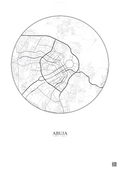 Affiche Abuja – Poster carte de ville | Gravura – Fond clair