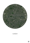 Affiche London – Poster vue satellite | Gravura – Fond clair