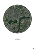 Affiche London – Poster vue satellite | Gravura – Fond clair