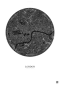 Affiche London – Poster vue satellite | Gravura – Fond clair