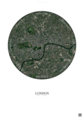 Affiche London – Poster vue satellite | Gravura – Fond clair