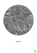Affiche Berlin – Poster vue satellite | Gravura – Fond clair