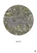 Affiche Berlin – Poster vue satellite | Gravura – Fond clair