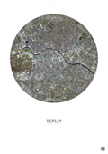 Affiche Berlin – Poster vue satellite | Gravura – Fond clair