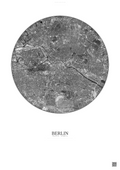 Affiche Berlin – Poster vue satellite | Gravura – Fond clair