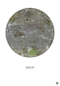 Affiche Berlin – Poster vue satellite | Gravura – Fond clair