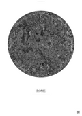 Affiche Rome – Poster vue satellite | Gravura – Fond clair