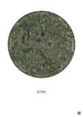 Affiche Rome – Poster vue satellite | Gravura – Fond clair